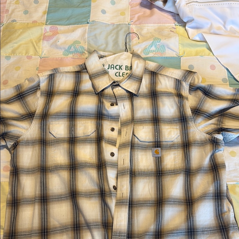 Carhartt Black and Cream Casual Button Down Shirt